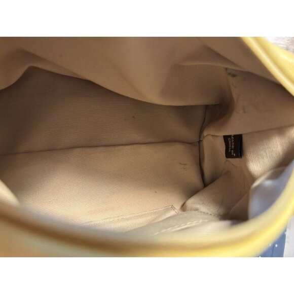 Vtg Coach Leatherware Mini Bag Mute Yellow Leather Baguette Y2K - Picture 7 of 8